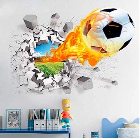 3D%20Football%20Wall%20Sticker%20Flying%20Fire%20Football%20DIY%20Wall%20Decor%20Sports%20Graphic%20PVC%20Gift%20Painting%20Wall%20Paper%20Removeable%20Self%20Adhesive%20Wall%20Decal%20-%20Image%204