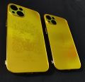 iPhone 13 Golden Back Cover Acrylic Sheet Shining Gold Back Cover with camera protection Phone Case. 