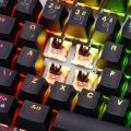 Gamer Mechanical Keyboard RGB Switch Brown 107 Keys PKB92 Features: - Mechanical keyboard- 50M clicks of useful life- Anti-ghosting on all keys- Switch Brown Switch-. 