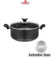 Sonex induction Classic Casserole Handi Cookware set pateeli - Glass Lid - Non Stick Coating -. 
