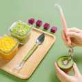 Serving Silicone Spoon Baby Fruit Spoon Food Feeder: Double- headed Silicone Feeding Spoon Scraping Spoon Infant Spoons for Children Toddler Child Kids Ice Cream Spoon. 