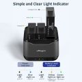 aMagisn AC21 Battery Charger with 3 Battery Channels Charging Box with USB Port and 2 Card Slots Compatible with Insta 360 Ace Pro/Ace. 