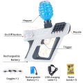 Vortex Launcher Automatic Electric Rechargeable Gel Blaster Toygun For Kids with 2500 Gel Balls - Assorted Color. 