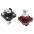 200A Square Terminal M8 M6 Thread Busbar Type Terminal Through-Wall Copper Terminal (Black). 
