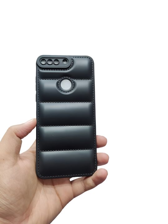 Huawei Y7 Prime 2018 Back Cover Soft Puffer Down Jacket Camera Protection Phone Case