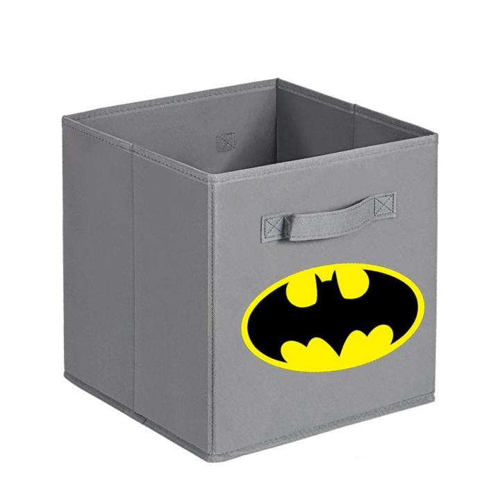Foldable Batman Print Storage Cubes Organizer Basket Bin Storage Boxes Storage Container with Handles for Travel Moving Toy Storage Box