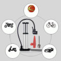 Motor Cycle Car Bike Hydraulice Food Air Pump With Ball Inflation Needle Swimming Pool Inflator Food Pump With Air Presure Guage With High Presure and soft Foot work Portable Mini Food Air Pump. 