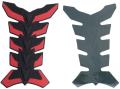 Motorcycle Fuel Tank Decals 3D Rubber Protector Pad Sticker Red. 