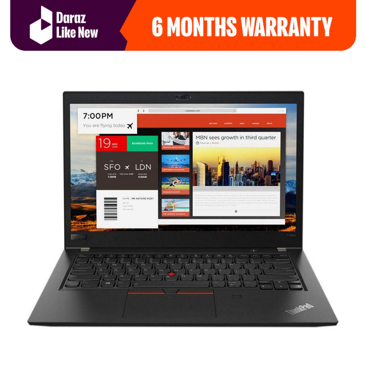 Lenovo Thinkpad T480 - Core i5 8th Generation - 8GB DDR4 - 256GB SSD - 14inch Screen - FREE LAPTOP BAG (Windows 11 Licensed) - Daraz like new laptops