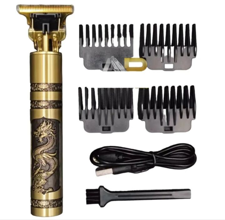 Vintage T9 Professional Cordless Hair Trimmer Kit With USB Rechargeable Beard Clipper