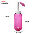 300ml Nasal Rinse Wash Push Button Self Draining Neti Pot For Congestion Sneezing Pollution Flu Cold Smog Dry Passage and Allergy With Two Color Options of Blue and Purple Waterpulse NetiPot by SZASELLS. 