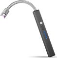 Rechargeable USB Lighter 360° Flexible Long Lighter Plasma Arc Lighters with Safety Lock Flameless Windproof Lighter Black for Candle Camping. 