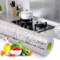 Aluminium Foil Paper Mats Oil Kitchen Backsplash Wallpaper Stickers, Kitchen Silver Stickers Self Adhesive Kitchen Aluminum Foil Stickers Oil Proof Waterproof Kitchen Stove Sticker. 