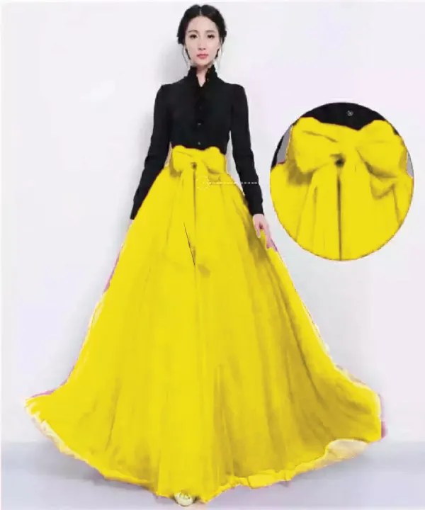 Yellow%20long%20skirt/skirt%20with%20ribbon/trending%20skirt%20for%20women's/Maxi%20for%20women's%20-%20Image%202