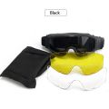 Black Tan Green Tactical Goggles Military Shooting Sunglasses 3 Lens Army Airsoft Paintball Motorcycle Windproof Wargame Glasses. 