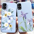 For Samsung Galaxy A51 4G Case Silicone Back Cover Phone Fundas For Samsung A 51 A 5 1 Flower Protective Coque Shell Bumper 6.5". 