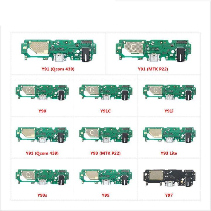 USB Charging Charger Dock Port Board With Microphone Mic Flex Cable Parts For Vivo Y90 Y91 Y91C Y91i Y93 Lite Y93s Y95 Y97
