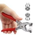 Press Studs Tool | Easy DIY Clothing Sewing Button Installation Tool  | Button  Installation Tool for Indoor and Outdoor | Metal Snap Button Fastener Kit with Press Pliers Tool for DIY Sewing | Hand Tool Set for Tailors, Garment Accessories Making. 
