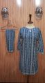 Chain Style Printed Linen Stylish 2 Pcs Ladies Dresses with Same Trouser Ready to Wear for Girls and Women GBS-48. 