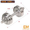 Dumbbell, Chrome Coated Dumbbell, Professional Chrome Dumbbell with Metal Handles Heavy Dumbbell Set Home Exercise Training Equipment By Elvish Mart. 