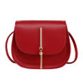 Semi-circle Saddle bag Chic Solid color Shoulder bag Crossbody bag Golden tassel Double layer Small square bag for Casual Daily. 