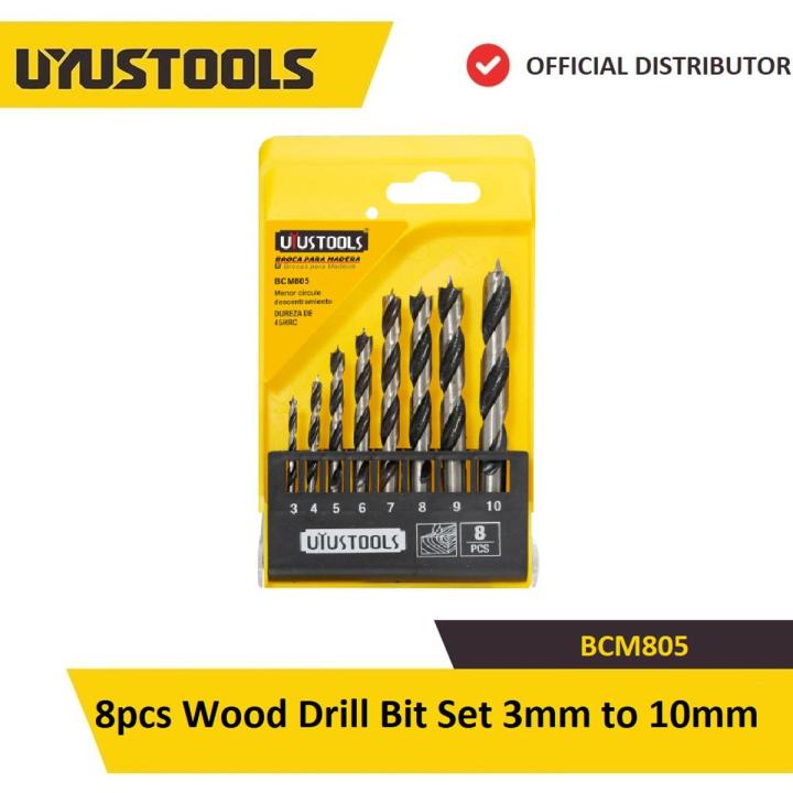 UYUSTOOLS%20BCM805%208pcs%20Wood%20Drill%20Bit%20Set%203mm%20to%2010mm%20-%20Image%202