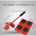 Furniture Moving Tool - Furniture Lifter Easy to Move Slider 5 Piece Mobile Tool Set, Heavy Furniture Appliance Moving and Lifting System - Maximum Load Weight 330Lbs. 