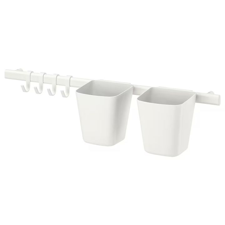 IKEA Rail with Containers and Hooks