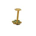 Pure Gold Jewellers-Green and White Stone Gold Nose Pin for Bridal-Gold Nose Stud Green Color and Elegant Designs for Women and Girls. 