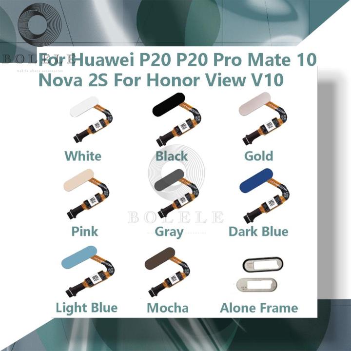 For Huawei P20 Pro Mate 10 Nova 2S Honor View V10 Home Button Touch ID Fingerprint Sensor Return Power Menu Scanner Flex Cable
