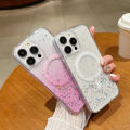 For Apple iPhone 11 Glitter Magnet Clear Case Cover. 