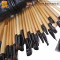 Pearlin 24 Pieces Makeup brushes - Professional Eye and Face brushes set with leather bag - Foundation brush - Eyeshadow brushes set. 