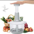Manual Hand Push Speedy & Multifunctional Chopper, 2 Liter Chopper With 4 Stainless Steel Blade, Meat Fruit and Vegetable Chopper, Garlic Chopper, Onion Chopper, Multi Function Food Blender and Mixer Kitchen Tool, Hand Push Chopper Machine Food Processor. 