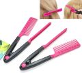 V Type Straightening Comb Hair Straightener Brush Pro Salon Haircut DIY Barber Styling Tools Anti-static Comb Brush. 