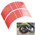 Reflective Motorcycle Rim Stripe Wheel Tape Sticker / Cut Style Ring Glowing Sticker / YAMAHA / Universal - RED. 