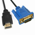 HDMI To VGA Converter gol d  pladed 6feet Cable For PC Laptop Tablet High Resolution Adapter. 