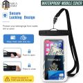 Waterproof Mobile Cover, Universal Waterproof Mobile Pouch Case for all IOS and Android Phones, Waterproof Cover Bag Mobile Phone Protector, Underwater Waterproof Rainproof Mobile Case, Transparent Pouch for Cell Phones. 