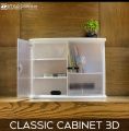 Bathroom Cabinet Plastic Double Door 5 Partition. 