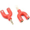 3.5Mm Ctia Trrs Microphone Audio Splitter Aux Cable Adapter For Mobile Phone & Laptop. 