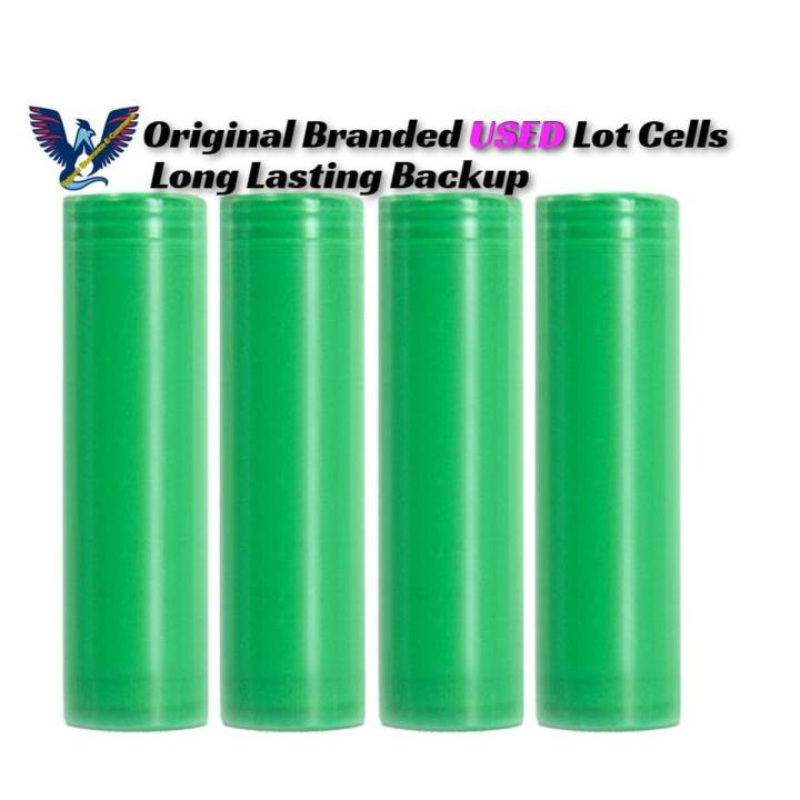 10PSC OF Used Lot High Drain Green 18650 battery Li-ion Lithium Rechargeable 3.7v-4.2v 18650 Battery high Capacity  For Power Bank Flashlight headlight Diy Projects
