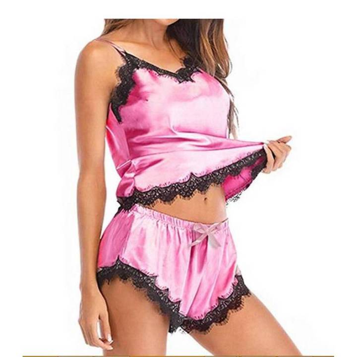 (Customized)%20Style%20up%20Pink%20Satin%20Cami%20Short%20Pajama%20Set%20With%20Black%20Lace%20hot%20nighty%20dress,%20girls%20nighties,%20sexy%20nighty%20dress,,%20daraz%20nighty,%20nighty%20for%20women,%20nighty%20-%20Image%202