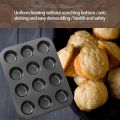 4,6,12 Cupcake Baking Tray Non-Stick Masterclass Heavy Duty 4, 6,12 Hole Cupcake Baking Tray Tin Pan with Double Layer Non-Stick Coating Cups Muffin Pan Set Bakeware Non-Stick tray. 