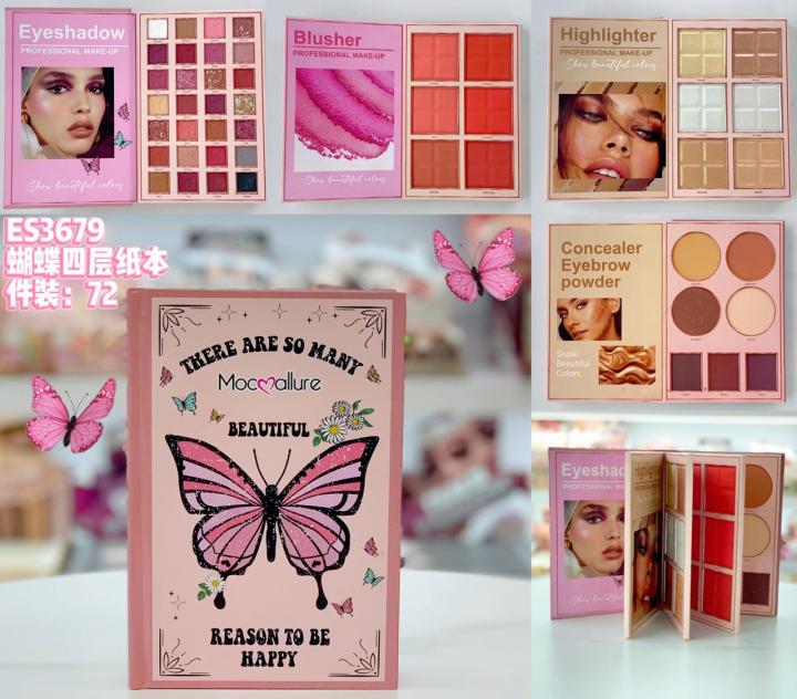Mocullare%204%20In%201%20Makeup%20Book%20Palette%20With%20Eyeshadow,Blusher,Highlighter,%20Lipstick%20And%20Concealer%20Mocallure%204in1%20Makeup%20Glamour%20Palette%20Ultimate%20Book%20All%20in%20One%20Blush,%20Eye%20shadow,%20Contour%20&%20Highlighter%20Set%20-%20Image%206