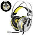 EKSA E800 7.1 Surround Gaming Headset Metal Frame Soft Protein Memory Foam 3D Bass Wired Headphones with Noise Canceling Mic,  Aluminum Frame Rubberized Cable Compatible with PS4, PS5 Controller, Xbox One, PC, Computer. 