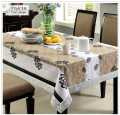 Rectangular Tablecloth 6 Seater with beautiful White Lace Spill-Proof Table Cloth in Washable Oil Proof anti-scalding PVC Vinyl Table Cover Decoration for Kitchen Dinning Table. 