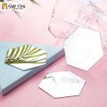 Gift City Presents Silver Acrylic Hexagon Mirror Wall Sticker Sets, 3D Wall Stickers, DIY Geometric Removable Acrylik Mirror Wall Decal, Personalized Art Hexagonal Mirror for Home Living Room Bedroom Decoration. 