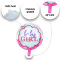 Baby Boy & Baby Girl Announcement It's A Boy It's A Girl Set of 5 Pcs Chrome Metallic Foil Baloon Reusable Balloon For Birthday Parties Decoration, Party Supplies, Kids Born Day. 