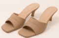 Women's Open Heel Kitten Heel Sandals - Softy Upper, Non-Slip Sole, Casual Wear. 