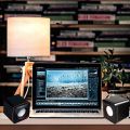 1-Pair Mini Portable USB Wired Computer Speakers Compatible With Laptop Computer PC Notebook Music Player mp3 mp4 Square Speaker Compact 3.5mm Jack Stereo Sound Surround Loudspeaker. 