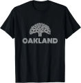 2024Retro Oak Tree Logo Oakland Merch Vintage The Town Oakland T-Shirt. 